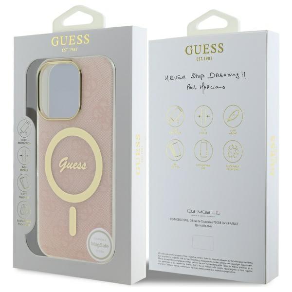 Guess Guhmp16Lh4Stp Iphone 16 Pro6.3 Różowy/Pink Hardcase Iml 4G Magsafe
