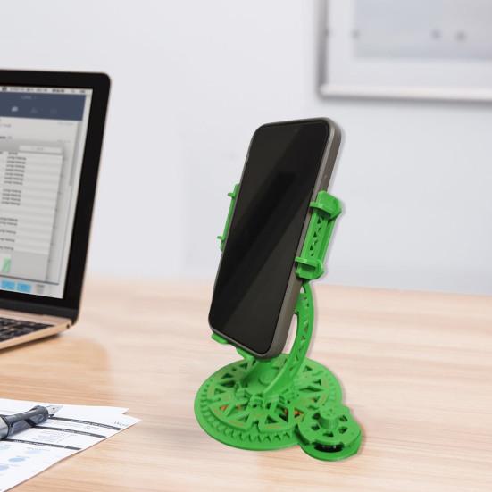 3D Printed Rotating Phone Stand Adjustable Phone Holder for Desk Portable Phone Cradle for All Smartphones