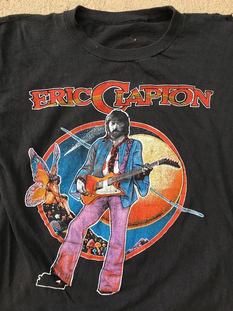 Eric Clapton 1979 Tour Short Sleeve Black All Size Shirt 1C54 Unisex T-Shirt