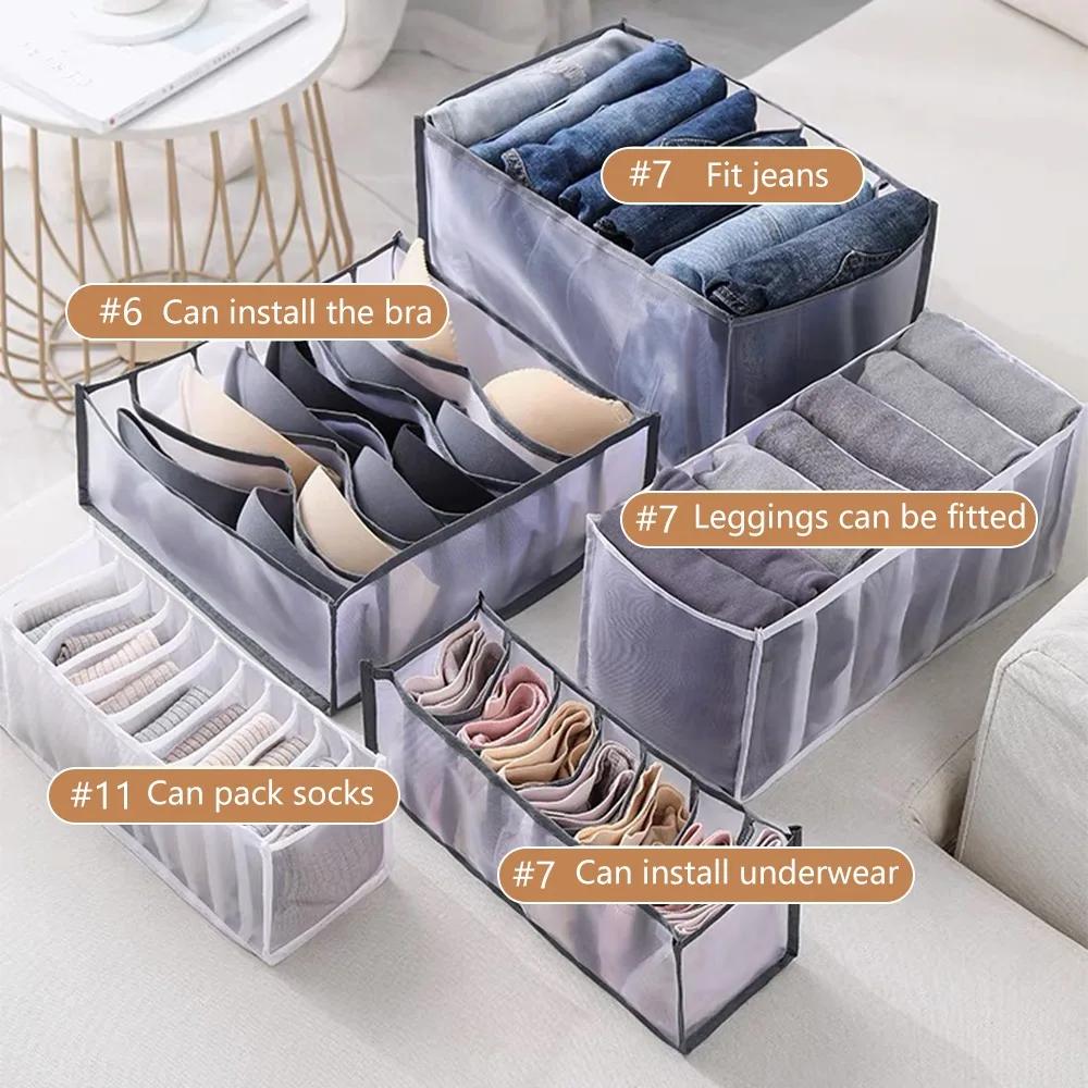 New Jeans Organization Storage Box Closet Organizer Clothing Organization System Drawer Organizers Cabinet Pants Storage Organiz