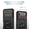 Для iphone17 Чехол-подставка с кольцом и сдвижной защитой объектива 3 в 1 Жесткий чехол для Iphone 17 Air 16 Pro Max 16e Plus Iphone17 Iphone16