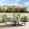 VidaXL Parasol Sand White Rectangular Garden Umbrella Beach Sunshade 40772