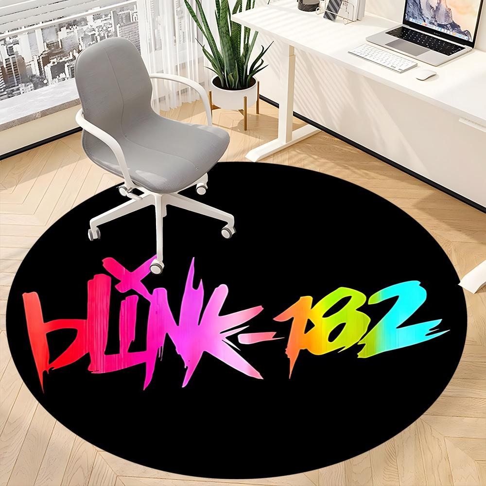 1pc Blink-182, Band LogoChair Carpet for Office, Non-slip, Soft and Durable Office Rug for Interior Decoration, Perfect for Office yy250925139