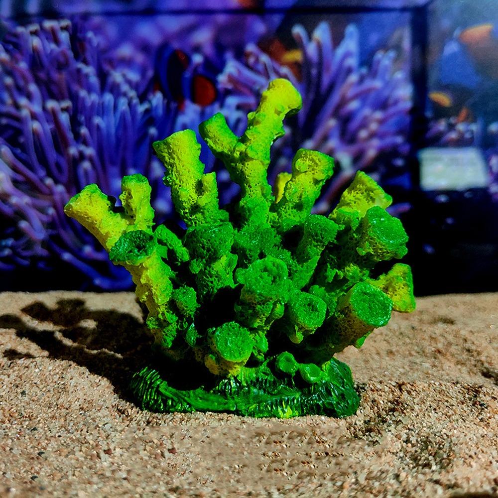 Colorful Artificial Coral Ornament Unique Coral Water Plant Figurines  For Aquarium Fish Tank
