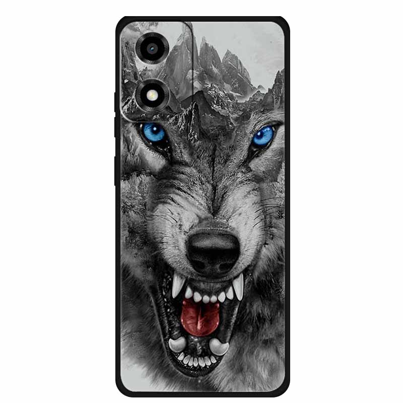 Black Case For Motorola Moto E14 Fundas Silicon TPU Soft Phone Cover Shield For Motorola Moto E14 E 14 Bumper Cartoon Case