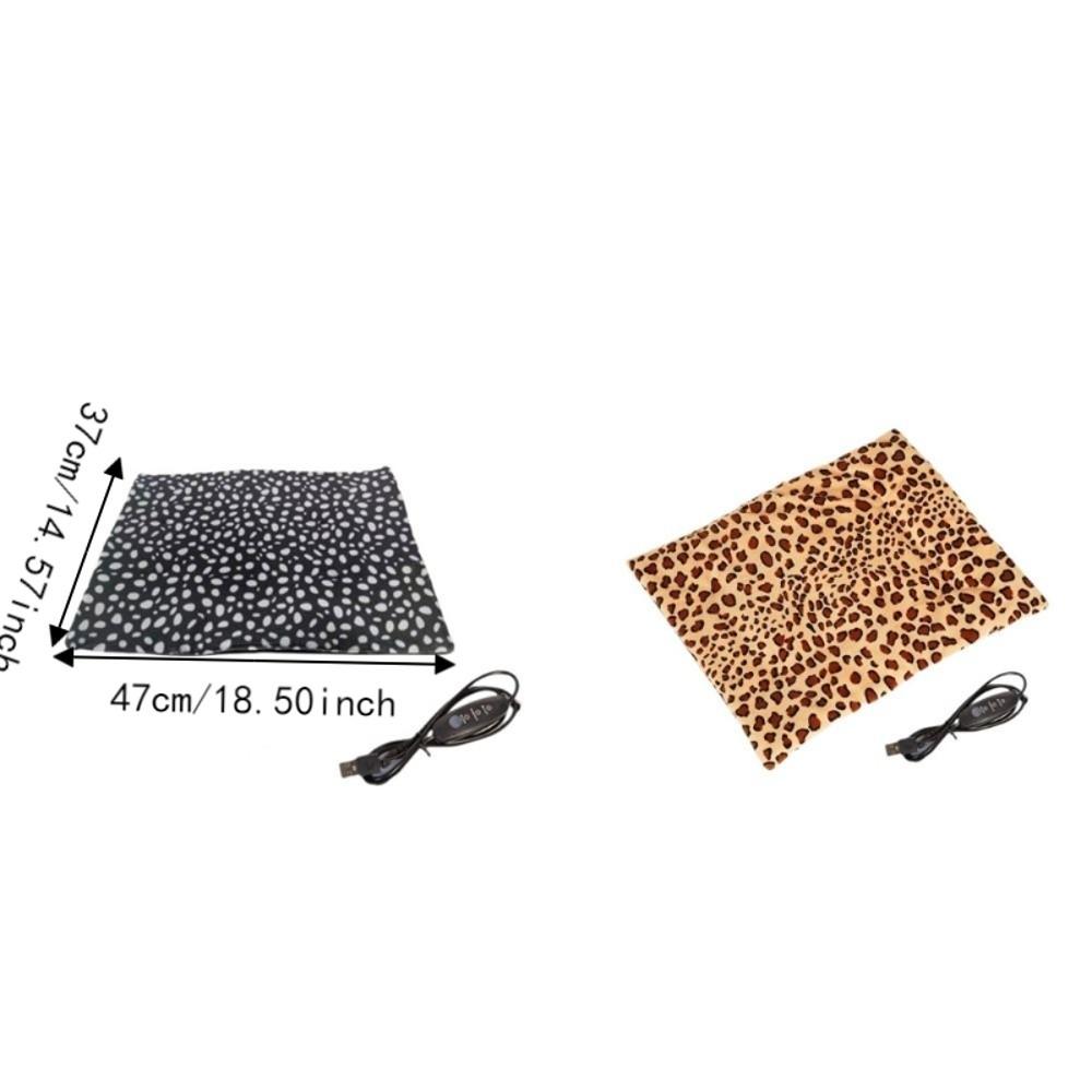 Plush Warm Pet Heating Pad Adjustable Temperature Cat Bed Mat Cat Electric Blanket Pet Crate