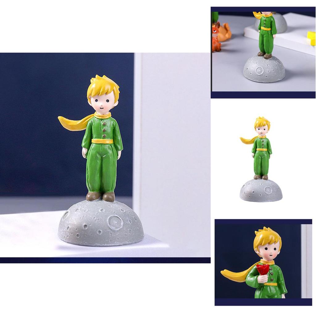 Top Quality Resin Crafts Little Prince Fox Cake Baking Eternal Flower Mini Ornaments Wholesale