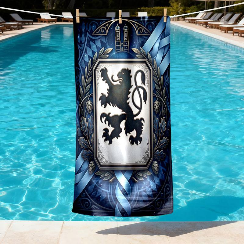 1860 Munchen football club Print Beach Towel Design, Soft, Lightweight. for Home Bathroom, Spa, Pool, Yoga, Surfing, Camping, Gift for Family, Friend