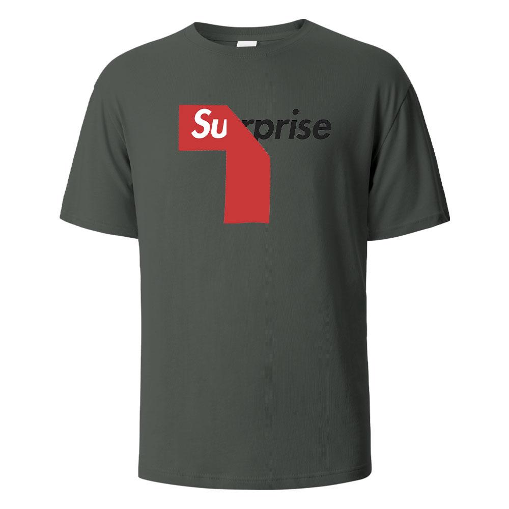 Surprise Print TShirt 100 Cotton Summer Tees For Men Women Oversize Casual Tops