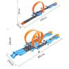 Kids Double Car Wheels Model Racing Track Toys DIY Assembled Rail Kits Catapult Rail Car Racing Boy Toy for Boys Girls Gifts