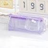 Simplicity Creative Design Pencil Case Fashion Solid Color Transparent Stationery Organizer Large Capacity Portable Pencil Pouch