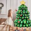 130CM Christmas Tree Standing Balloon Xmas Holiday 4D Inflatable Green Foil Balloons Set 2025 New Year Party Decoration