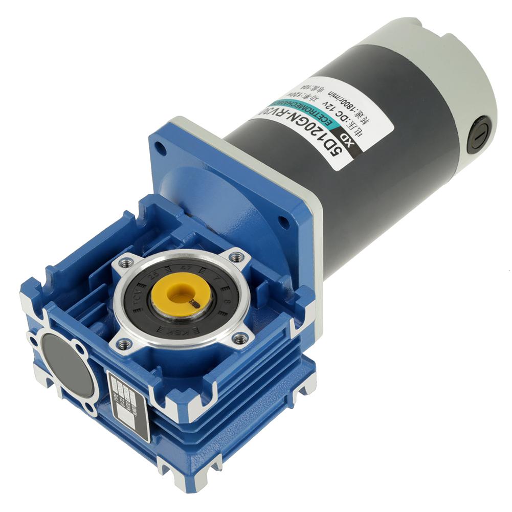 120W RV30 Worm Gear Motor Speed Adjustable CW CCW with Self Locking (12V)