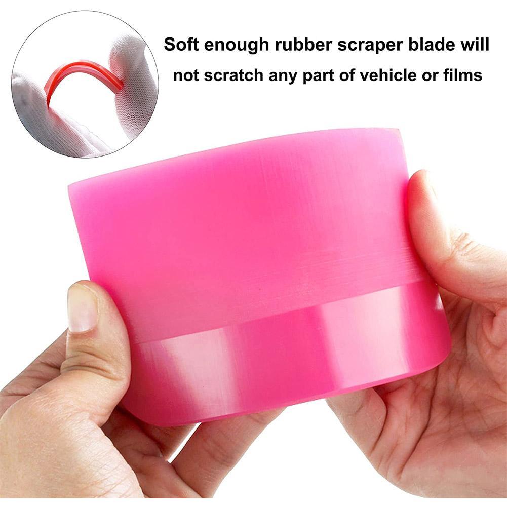 KUNAISI PPF Scraper Car Soft Rubber Scraper Car Wrap Tools Glass Cleaning Tools Window Coloring Tools