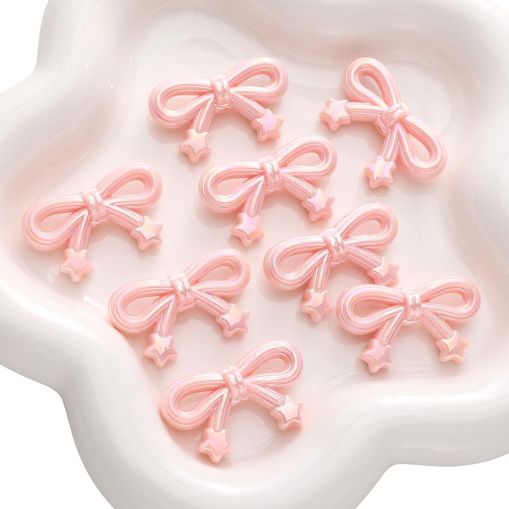 2/10 шт. акриловые бусины-бантики цвета AB, разбросанные бусины для самостоятельного изготовления браслетов, ожерелий и ювелирных изделий