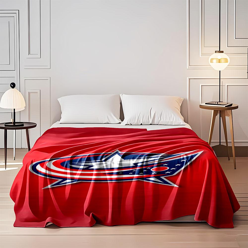 Blue and Red Star Logo Design print blanket soft and cozy perfect for the living room bed sofa or a nap,gift
