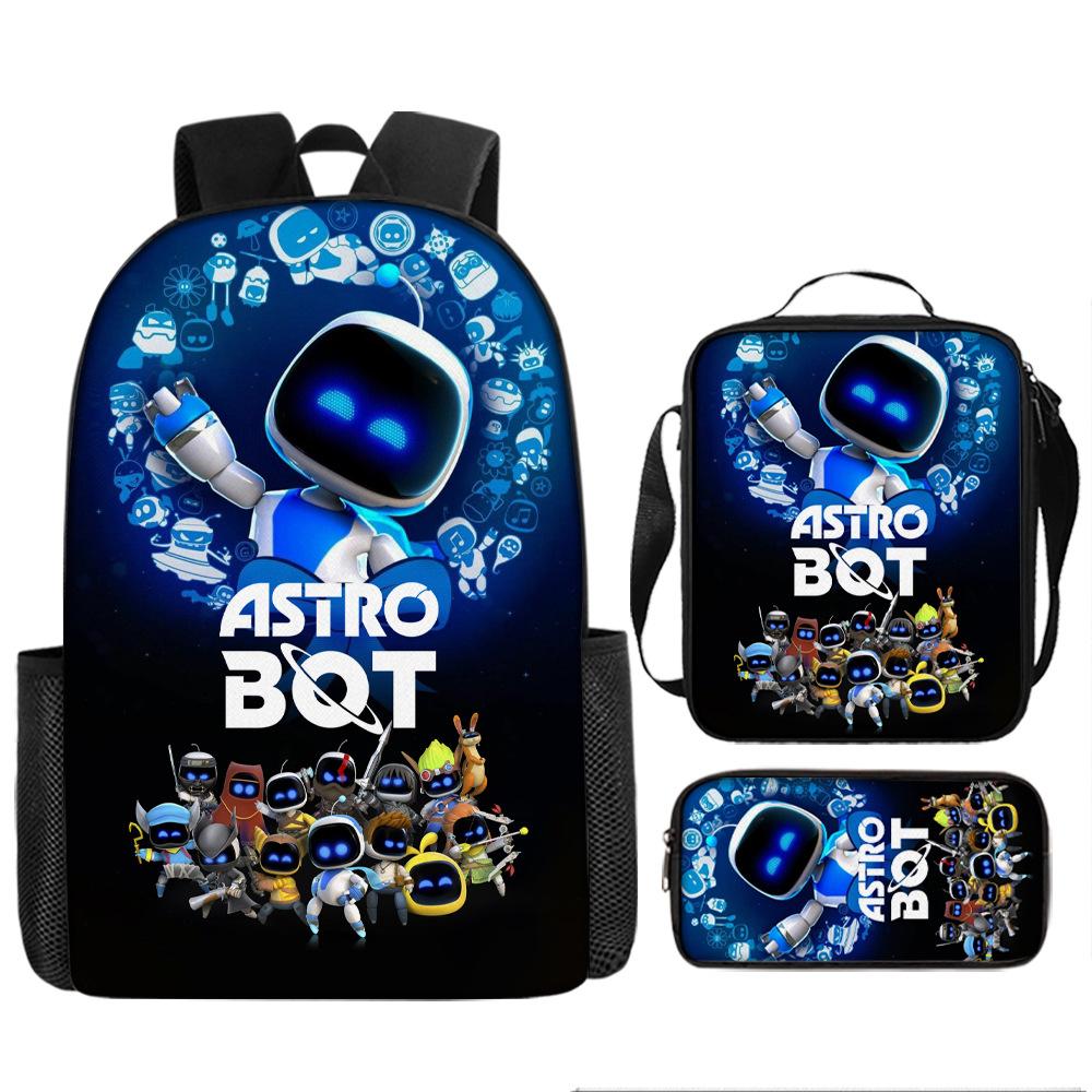 Космический рюкзак с роботом, школьный рюкзак для учеников средней и начальной школы, набор из 3 предметов с пеналом