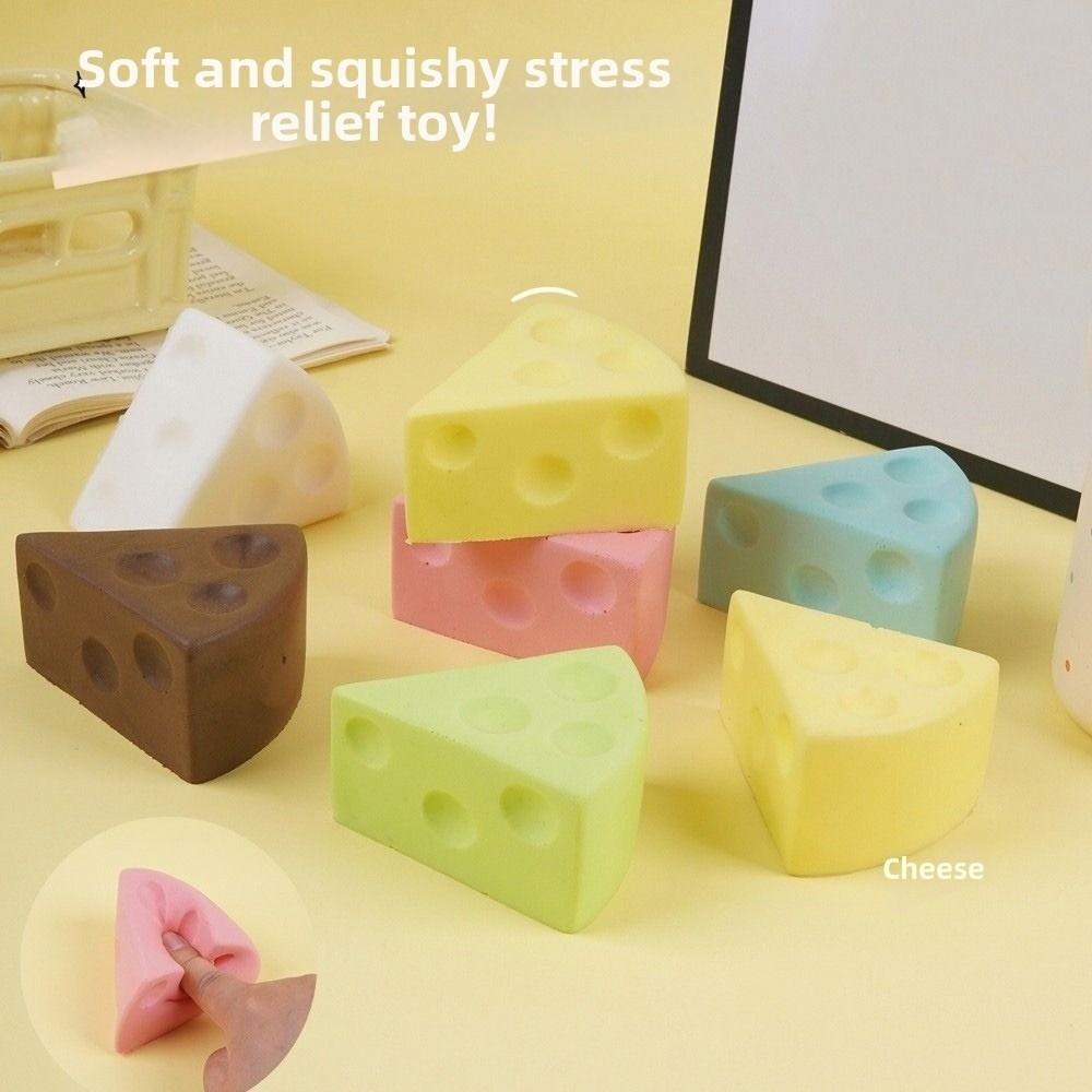 Realistic Cheese Squishy Toy Super Soft Slow Rebound Fidget Toy Cheese Pinch for Kids Adults
