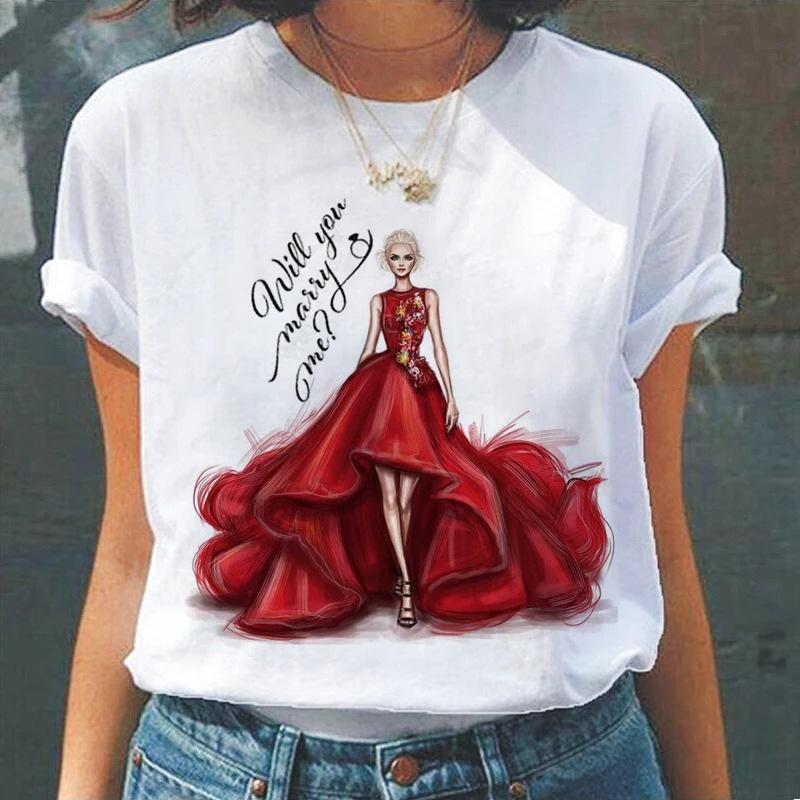 Summer Round Neck 3D Queen Pattern Print Top Fashionable Casual Short Sleeved Women's T-shirts