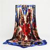 90 * 90cm New Silk Scarf Women'S Spring And Summer Decorative Scarf Sunscreen Travel Shawl Autumn And Winter Scarf Thin Edition