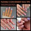 240pcs Half Cover Almond Pre-filed Nail Tips Half Matte XS Press On Fake Nail Extension for Small Tiny Nail Bed 12 Sizes In Box
