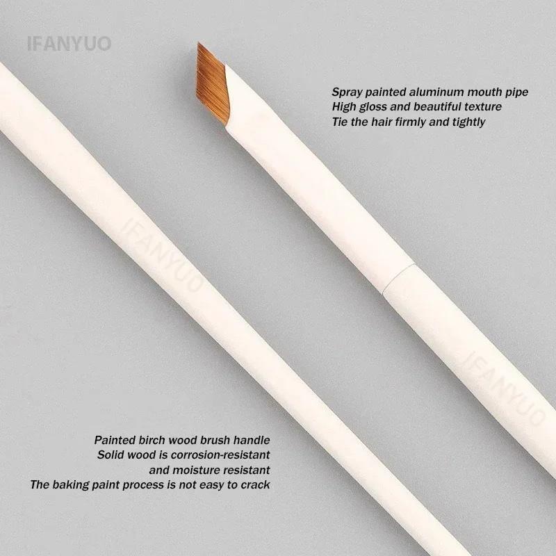 Кисть для подводки глаз Blade Eyeliner Brush Кисть для бровей Портативная плоская ультратонкая подводка для глаз Brow Contour White Кисти для макияжа Инструмент для макияжа