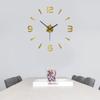 Frameless DIY Wall Clock Without Punching Wall Mechanism Night Light Arrows Decal Acrylic Wall Decoration Home Silent Clock