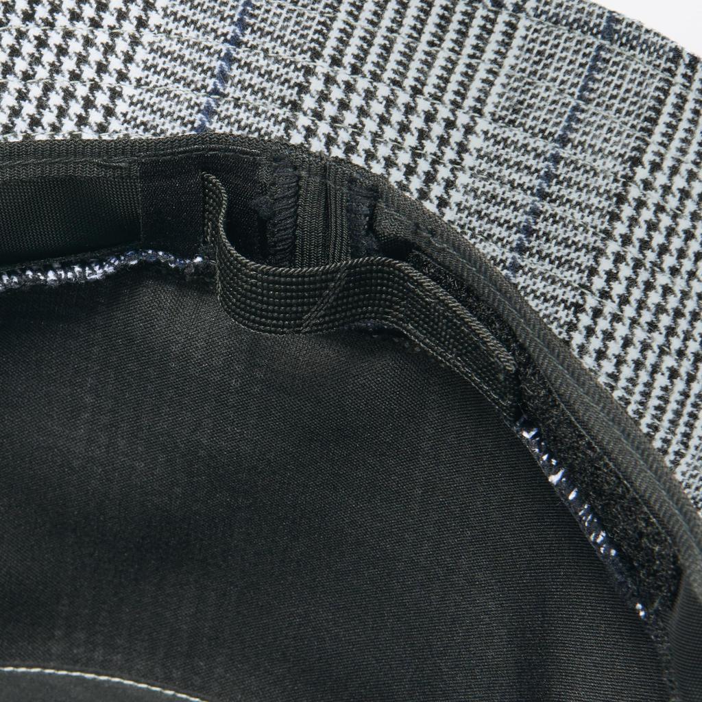 MUJI шляпа из матовой фланели, панама унисекс для взрослых DB0QKA3A серая клетка 56,5-59 см