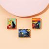 Oil Painting Series Geometric Cartoon Badge Fixed Accessory