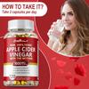 Coolkin Raw Unfiltered Apple Cider Vinegar with The Mother Capsules 1600mg 120 Count