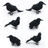 6x Simulation Halloween Crows Birds Raven Prop Handmade Animal Model Black Feathered for Party