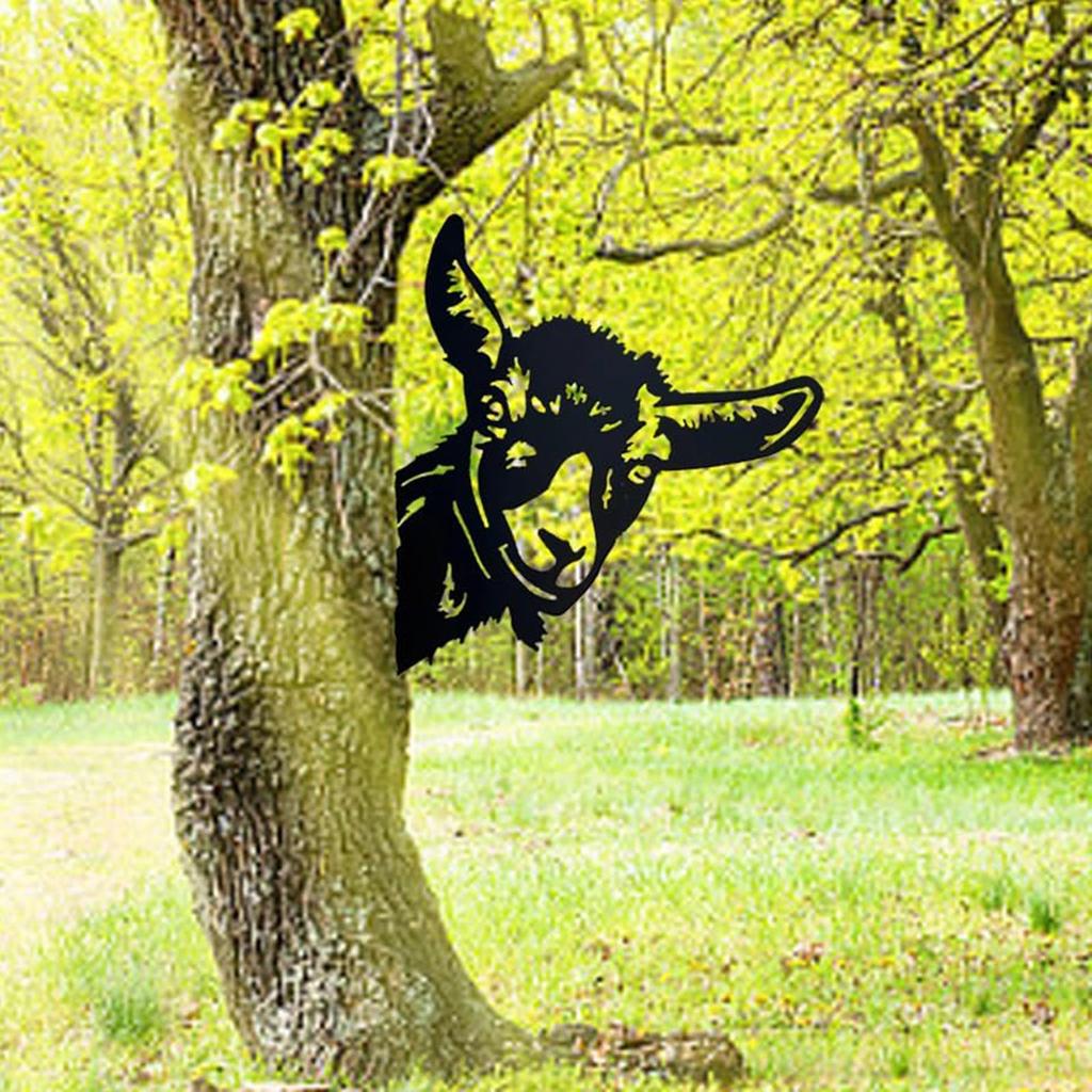 Знаки Peeping Around, забавные животные, металлические знаки, настенное искусство, украшение, наружный декор, садовый забор, украшение двора, патио