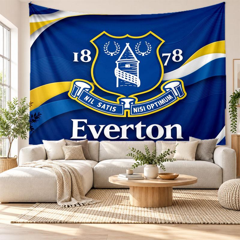 Everton Football Wall Tapestry, Soft Fabric Wall Hanging, Decorative Backdrop For Bedroom Home Wall Art