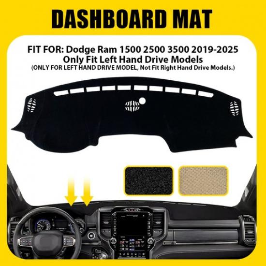 Для Dodge Ram 1500 2500 3500 -2025 22 Накладка на панель приборов Коврик для приборной панели
