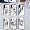 Ретро Чехол для телефона с ангелом Средневековье Для Samsung Galaxy A73,A72,A71,A70,A53,A52,A51,Другие Мягкий Черный Чехол
