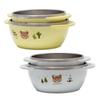 Indie Bear Non-slip Double Stainless Steel Bowl 4p Set, Sky, Yellow, 2p Air + 2p Bowl, Popular Korean Parenting Items