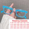 Luxury Fashion Colorful Square Reading Glasses Women Men Trend New Square Small Frame Anti Blue Light Presbyopia Eyegalsses Plus