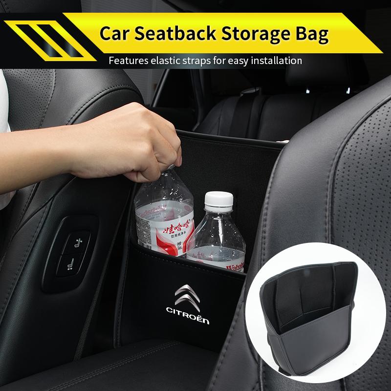 AUS2 Car Seat Middle Hanger Storage Bag Mutifuntional Leather Auto Organizers For Citroen C4 C3 C5 C1 C-Elysee Berlingo Picasso Jumpy