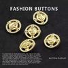 10 шт. Металлические пуговицы Круглые Золотые Изысканные Пальто Тренч Шерстяная одежда Куртка Пуговицы высокого класса Daquan