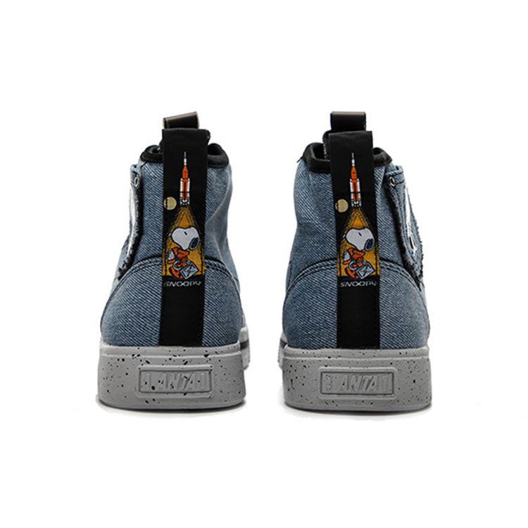 Anta Snoopy X Collaboration повседневная одежда прочные нескользящие высокие скейт-кеды мужские скейт-кеды сине-черные 912138604-3
