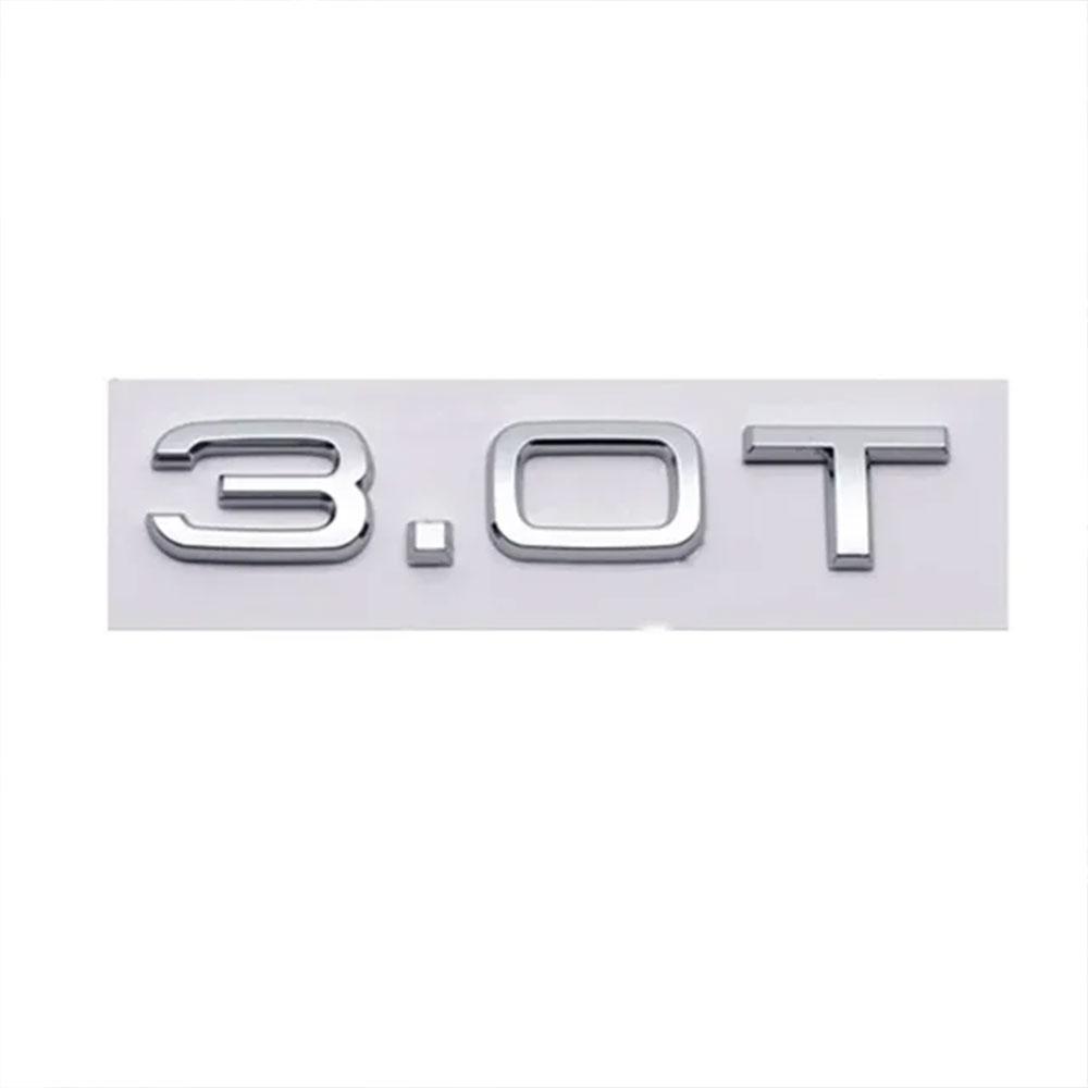 3D ABS 1.8T 2.0T 3.0T Logo Letters Car Rear Trunk Badge Emblem For A3 A4 A5 A6 A7 A8 Q2 Q3 Q5 Q7 Q8 Car Sticker ,JKYGUT Accessories
