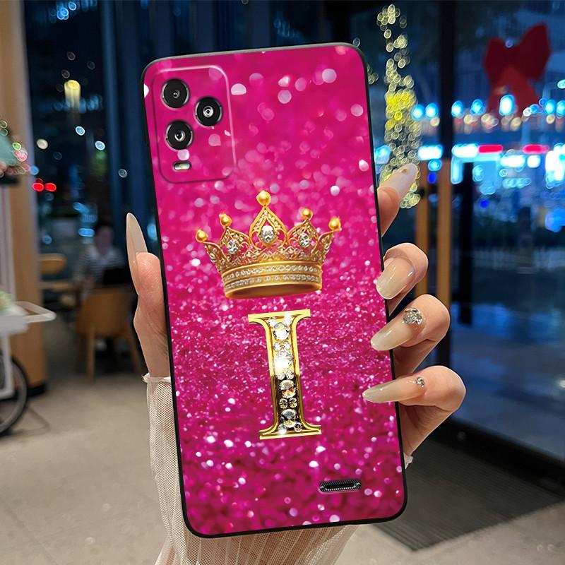 Crown Initial Letter Black Case For BLU View 5 Pro Protective Soft Silicone Shockproof Casing For BLU View 5 Pro Back Cover