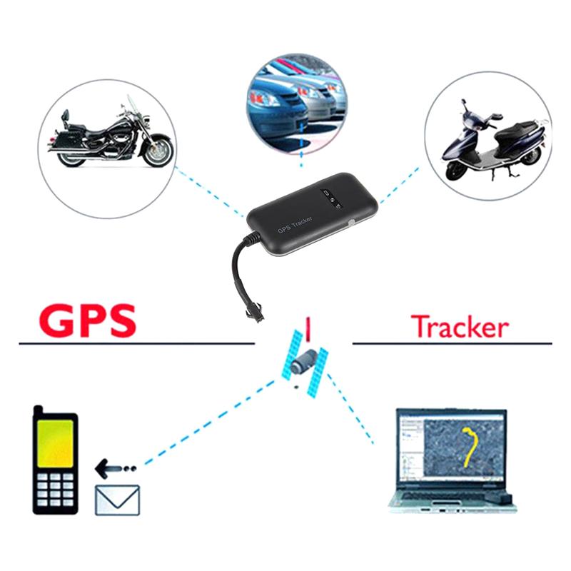 WF-1Set GT02A 12V-36V Real-Time GPS/GSM/GPRS SMS Car GPS Tracker Real-Time Positioning Supports Google Maps Link Plastic Black