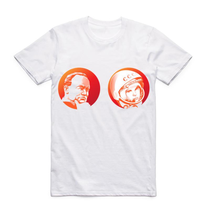 Cccp Ussr Gagarin Tshirt New Design Printed Summer Oneck Unisexs T Shirt Cool Short Sleeve Unisex Clothing