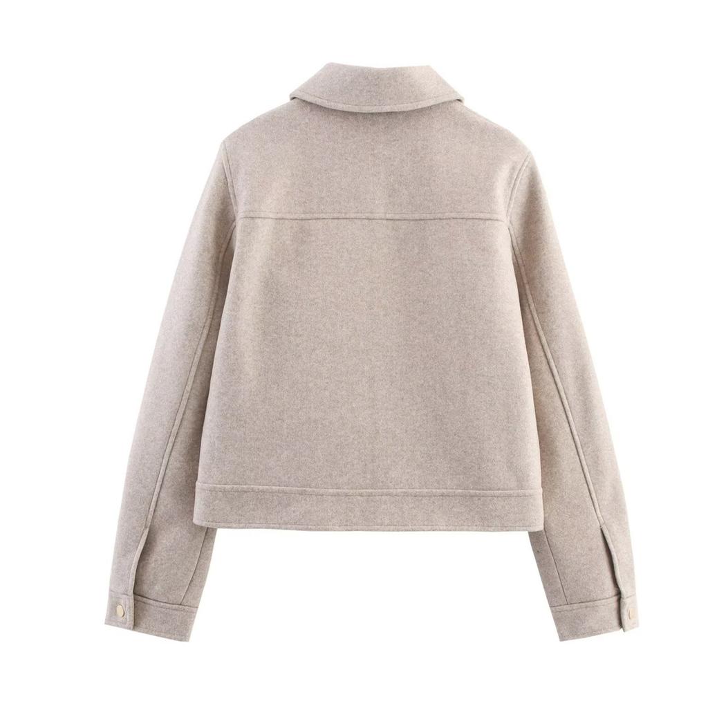 Женская куртка из искусственной замши на пуговицах, оверсайз, со сборкой по подолу, короткой длины, повседневная винтажная верхняя одежда с карманами