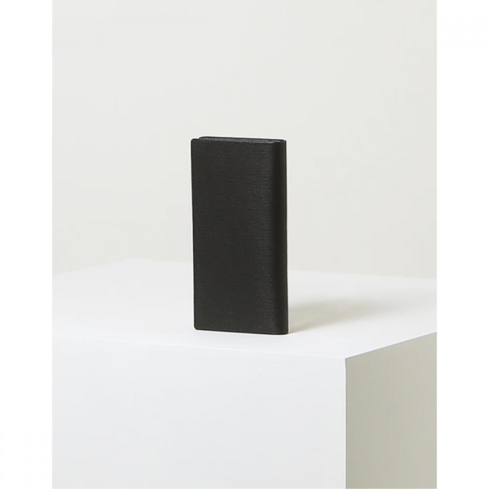 Daks Long Wallet Black Leather Dd Logo 831bk