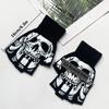 Модные Хэллоуин Скелет Призрак Перчатки Шляпа Креативные Светящиеся Полупалые Полностью Пальцевые Принт Теплые Дышащие Перчатки Подарки