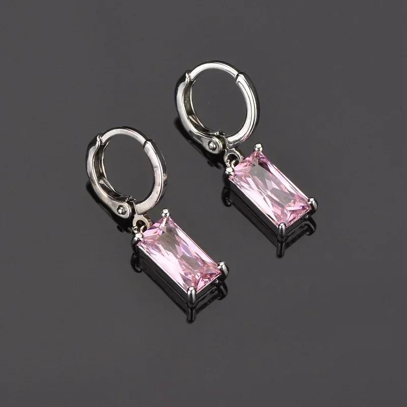 Y2K Gothic Rhinestone Cross Earrings Kpop Shiny Zircon Cross Drop Earring For Women Grunge Egirl Earrings Jewelry Accessories