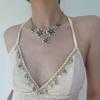Подвеска Бохо Этническое Ожерелье Полая Цепочка Свитера Винтажное Богемное Цветочное Ожерелье Вечеринка