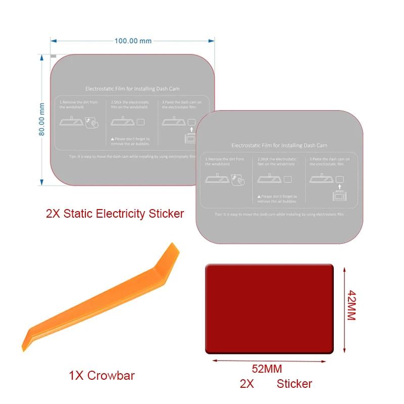 For 70mai DDPAI SAFECAM VIOFO AZD0ME TiESFONG Electrostatic StickerS and Static Stickers